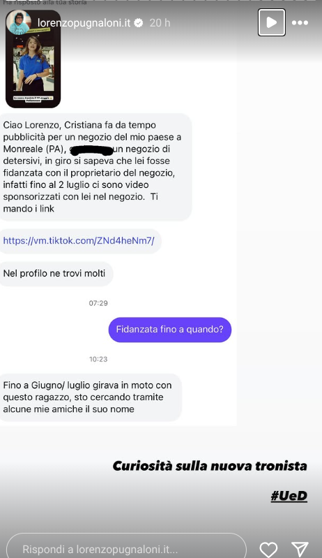 Uomini e Donne, prime segnalazioni sulla nuova tronista: “Cristiana è fidanzata con…”