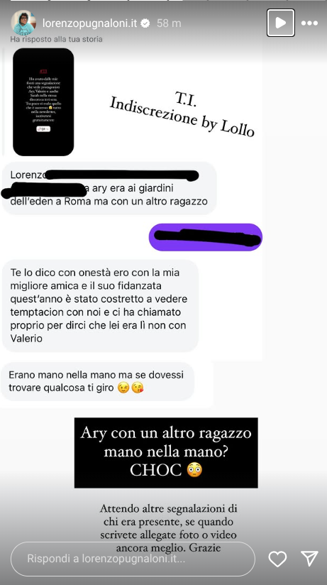 Temptation Island, nuove segnalazioni su Sarah, Valerio e la single Ary: “Ary con un altro ragazzo, Valerio si sta rivedendo con Sarah” Temptation Island, nuove segnalazioni su Sarah, Valerio e la single Ary: “Ary con un altro ragazzo, Valerio si sta rivedendo con Sarah”