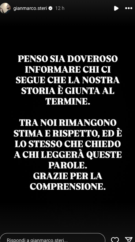 Uomini e Donne, Gianmarco Steri e Cristina Ferrara si sono lasciati: la conferma di lui sui social!